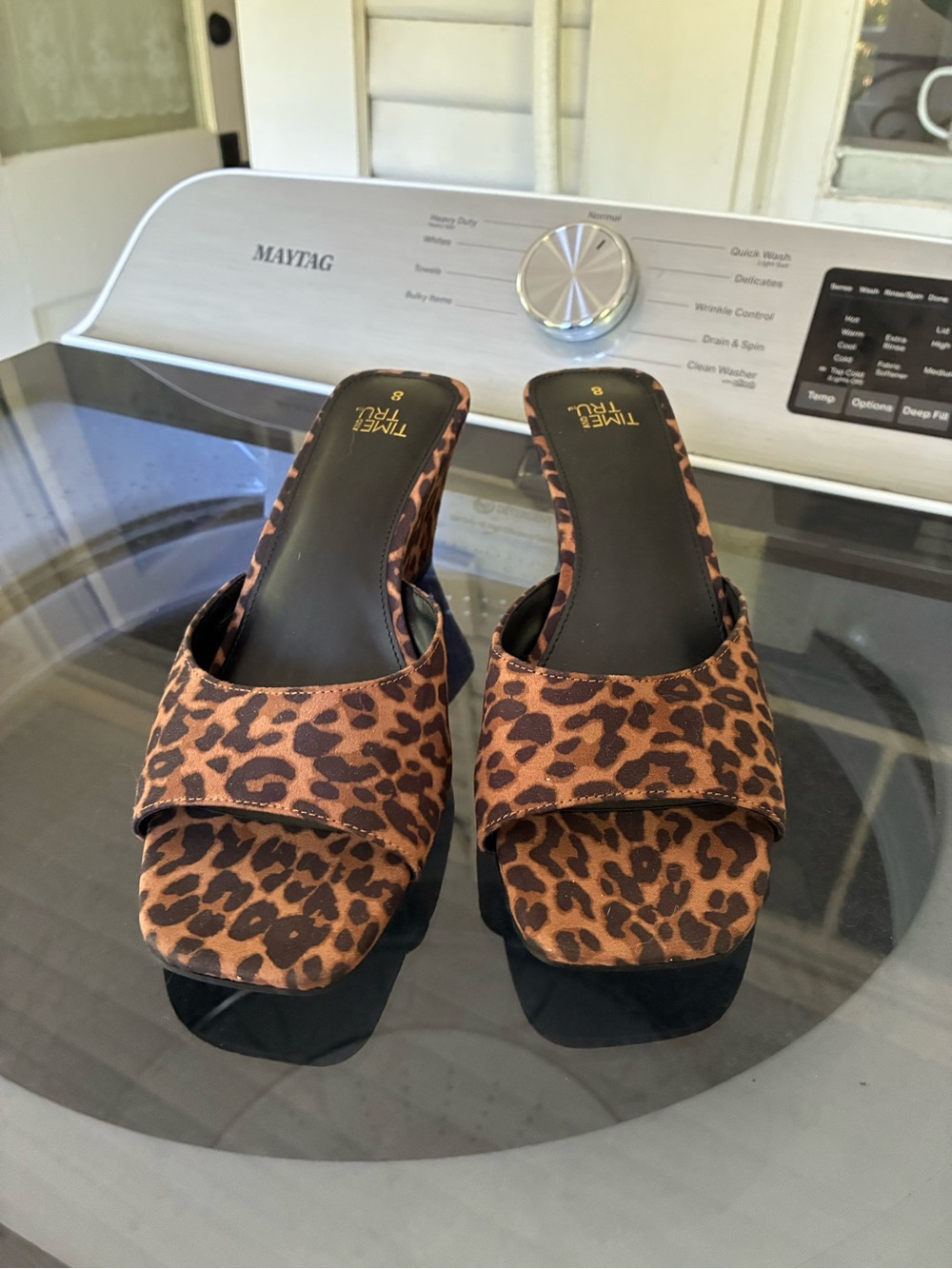 Leopard Print Wedge Heels